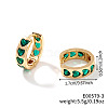 Romantic Heart-shaped Brass Rhinestone Hoop Earrings KG7927-2-1