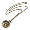 Alloy Glass Pendant Pocket Necklace WACH-S002-14AB-2