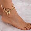 Alloy Chains Triple Layer Anklets PW-WG41222-09-1