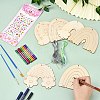 DIY Unfinished Wood Rainbow Wind Chime Kits for Children's Crafts ST-CJ0009-2-5