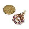 Imitation Austrian Crystal Beads with Eco-Friendly Copper Wire and Brass Beads Pendants PALLOY-JF03285-02-2