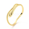 Snake Grooved Cuff Bangle BJEW-D448-24G-RS-1