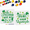 MAYJOYDIY US 1 Set Saint Patrick's Day PET Hollow Out Drawing Painting Stencils DIY-MA0003-09-1