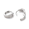 Rack Plating Brass Clear Cubic Zirconia Hoop Earrings EJEW-S241-10P-2