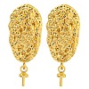 Rack Plating Brass Studs Earrings Finding KK-T072-08G-1