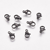 304 Stainless Steel Lobster Claw Clasps STAS-P185-10-B-1