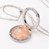 Natural Citrine Alloy Pendant Necklaces NJEW-JN01598-03-3