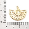 Fan Shaped Rack Plating Brass Micro Pave Cubic Zirconia Pendants KK-G512-28B-G-3