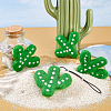 Handwork Felt Needle Felting Cactus Ornaments AJEW-WH0289-37-5