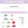 5 Bundles 5 Colors Gypsum with Cotton Cord Artificial Flower Core DIY-GF0014-07B-2