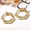 Rack Plating Bamboo Brass Hoop Earrings for Women EJEW-C125-10G-2