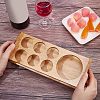 7-Hole Bamboo Glass Holder Display Racks ODIS-WH0025-75-3