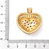 Brass Micro Pave Cubic Zirconia Pendants KK-A241-12G-01-3