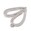 Eco-Friendly Rack Plating Brass Micro Pave Cubic Zirconia Pendants KK-F835-05P-3