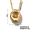 Simple and Stylish Brass Letter Pendant Satellite Chain Necklaces for Women Men GF2554-15-1