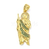 Priest Rack Plating Brass Micro Pave Cubic Zirconia Pendants KK-G513-91G-1