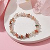 Natural Rutilated Quartz Chips Beaded Stretch Bracelets for Women BJEW-JB10046-14-2