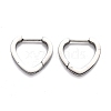 Tarnish Resistant 304 Stainless Steel Heart Huggie Hoop Earrings STAS-H156-15P-2