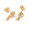 Brass Stud Earring Findings KK-G420-20B-G-2