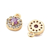 Brass Micro Pave Cubic Zirconia Charms KK-L222-001G-03-2