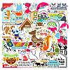 50Pcs Paper Self-Adhesive Picture Stickers AJEW-S036-12-1