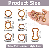 14Pcs 7 Styles Alloy Spring Gate Rings FIND-HS0002-70-2