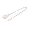 Natural Rose Quartz Cone Pointed Dowsing Pendulums G-A249-02S-07-3