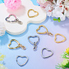 8Pcs 3 Styles 304 Stainless Steel Keychain Clasps STAS-TA0004-78-6