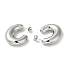 Non-Tarnish 304 Stainless Steel Ring Stud Earrings EJEW-Z026-06P-2