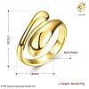 Real 18K Gold Plated Adjustable Brass Finger Rings for Women RJEW-BB07574-A-6