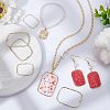 CHGCRAFT 36Pcs 3 Styles Alloy Open Back Bezel Pendants FIND-CA0006-07-5