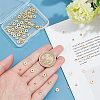 AHADERMAKER 100Pcs 2 Style Brass Beads KK-GA0001-39-3