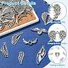 80Pcs 8 Styles Tibatan Style Alloy Pendants FIND-CJ0006-02-3