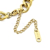 Ion Plating(IP) 304 Stainless Steel Letter B Pendant Cuban Link Chain Necklaces for Women NJEW-U016-01G-3