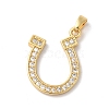 Rack Plating Brass Clear Cubic Zirconia Pendants KK-Z056-21G-1