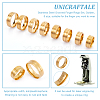 Unicraftale 16Pcs 8 Size 304 Stainless Steel Grooved Finger Rings Set RJEW-UN0002-88-5