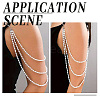 Plastic Imitation Pearl Beaded Shoulder Chains AJEW-WH0661-43-5