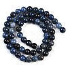 Natural Dumortierite Beads Strands G-G167-A06-6MM-3