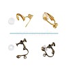 Kissitty Brass Screw Earring Converter and Clip on Earring Converter KK-KS0001-04-6