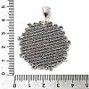 Tibetan Style Flower Alloy Pendant Cabochon Settings LS-X-TIBEP-Q055-09AS-RS-3