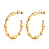 Stainless Steel C-shape Stud Earrings for Women GN3700-1-1