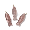 Natural Mixed Stone Carved Pendants G-G314-01G-2