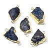 Raw Rough Natural Dyed Quartz Crystal Links Connector Charms G-K189-04LG-04-1