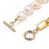 Natural Baroque Pearl Keshi Pearl Beaded Bracelets X-BJEW-JB05317-5