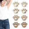 GOMAKERER 16Pcs 4 Colors Cat's Paw Print Alloy Button Pins for Jeans BUTT-GO0002-06-1