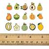 60Pcs 15 Styles Fruit Alloy Enamel Charms ENAM-FS0003-54-5