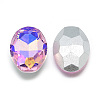 Pointed Back Glass Rhinestone Cabochons RGLA-T018-10x14mm-01-2