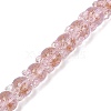 Gold Sand Lampwork Beads Strands LAMP-P069-02A-01-1