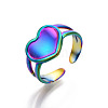 304 Stainless Steel Heart Cuff Rings RJEW-N038-118M-1