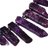 Natural Lepidolite/Purple Mica Stone Beads Strands X-G-N215-007-5
